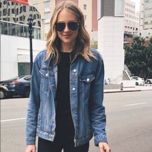 Westport Denim blue Jean jacket Collection cotton size Large preowned